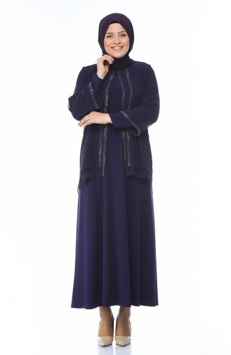 Lila Hijab-Abendkleider 3149-03