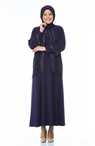 Robe de Soirée Grande Taille 3149-03 Pourpre 3149-03