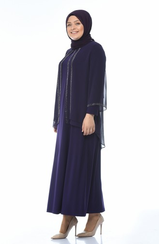 Lila Hijab-Abendkleider 3149-03