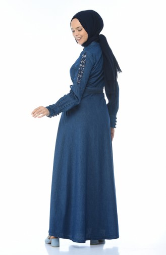 Robe Jean Perlées 90941-01 Bleu Marine 90941-01