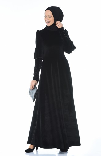 Black Hijab Dress 60053-01
