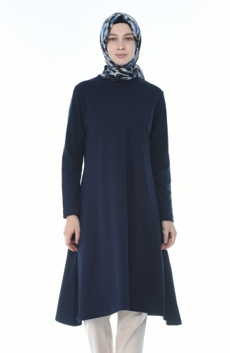 Uzun Tunik 7895-17 Açık Lacivert 7895-17