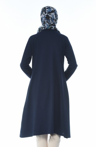 Long Tunic Light Navy Blue 7895-17