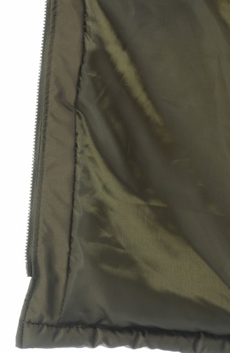 Gilet Matelassé a Ceinture 1973-02 Khaki 1973-02