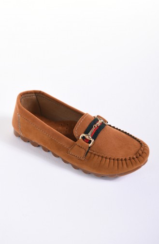 Tan Women`s Flats 2022-03