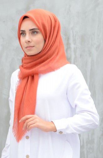 Plain Cotton Scarf Brown Tobacco 901529-15