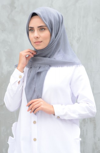 Plain Cotton Scarf Gray 901529-23