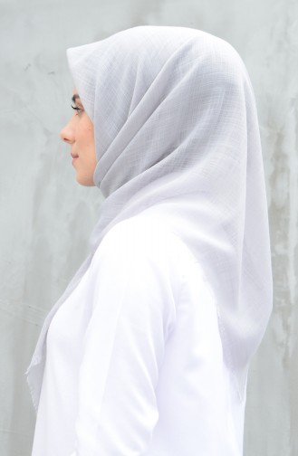 Plain Cotton Scarf Light Gray 901529-25