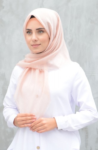 Plain Cotton Scarf Salmon Color 901529-27