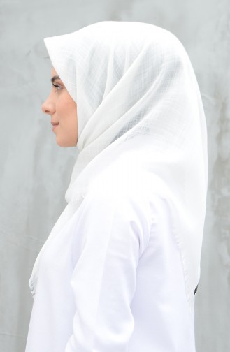 Plain Cotton Scarf Ecru 901529-28