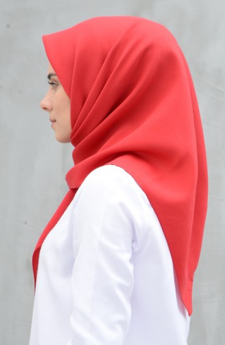 Plain Cotton Scarf Red 901539-04