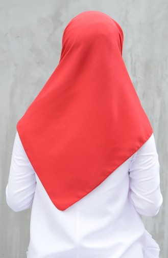 Plain Cotton Scarf Red 901539-04