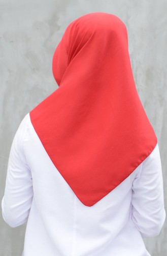 Plain Cotton Scarf Red 901539-04