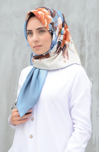 Karaca Twill-Schal aus synthetischer Seide 90599-07 Rauchgrau Beige 90599-07