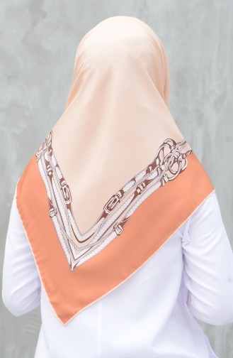 كاراجا وشاح حرير صناعي سومون وبرتقالي 90604-04