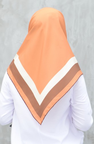 Karaca Synthetic Silk Twill Scarf Light orange 90606-11