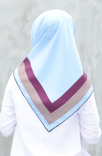 Karaca Synthetic Silk Twill Scarf Baby Blue 90606-16