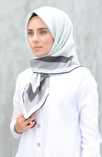 Karaca Sentetik İpek Twill Eşarp 90606-17 Su Yeşili