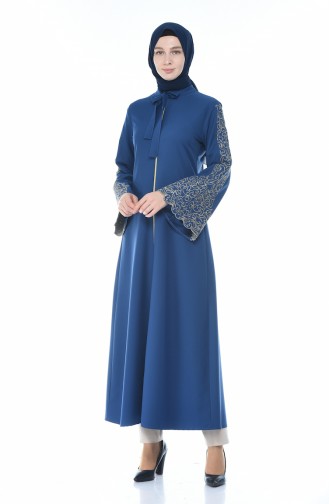 Abaya Brodée 2134-06 İndigo 2134-06