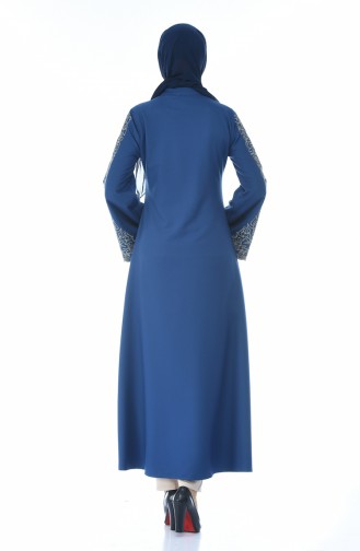 Abaya Brodée 2134-06 İndigo 2134-06