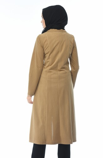 Velvet Zippered Cape 0098-01 Beige 0098-01