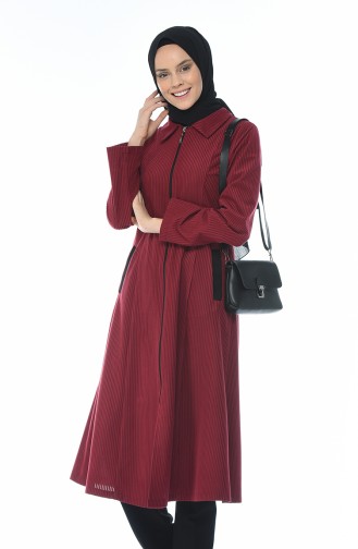 Velvet Zippered Cape 0098-02 Claret Red 0098-02