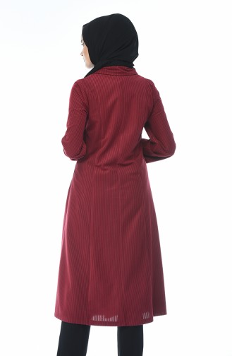 Velvet Zippered Cape 0098-02 Claret Red 0098-02