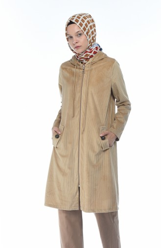 Cape Velours a Capuche 6221-03 Beige 6221-03