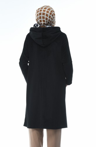 Cape Velours a Capuche 6221-04 Noir 6221-04