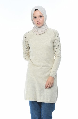Reglan Sleeve Tricot Pullover Stone color 1912-05