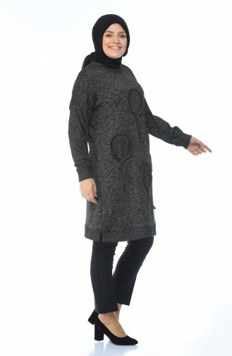 Pull Tricot Grande Taille 8003-01 Noir 8003-01