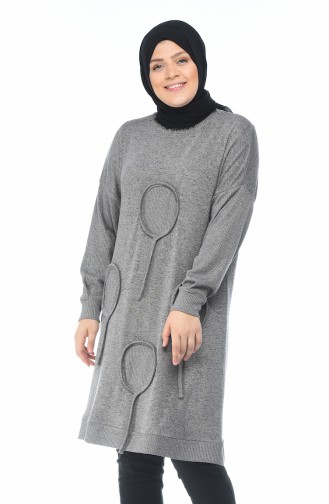 Pull Tricot Grande Taille 8003-04 Gris 8003-04