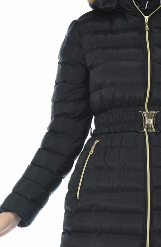 Hooded Inflatable Coat Black 0097-01