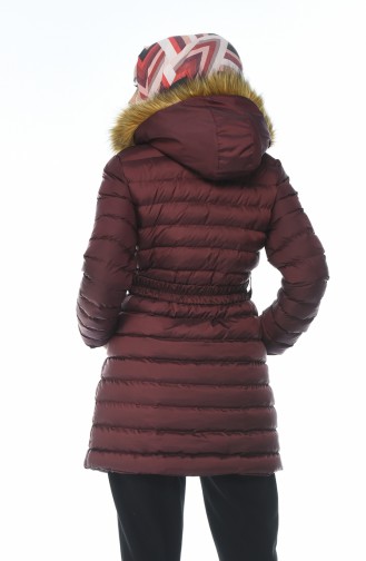 Hooded Inflatable Coat Bordeaux 0097-03