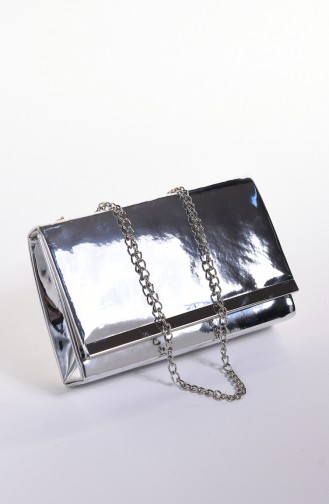 Women´s Mirror Evening Bag Silver Gray 0506-04