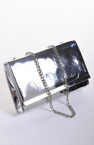 Women´s Mirror Evening Bag Silver Gray 0506-04