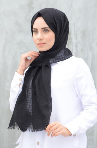 Woven Cotton Shawl Black 99246-01