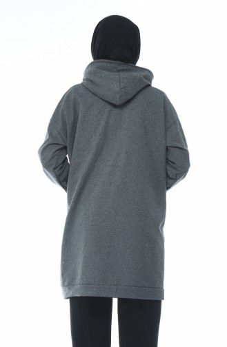 Printed Sweatshirt Dark Gray 1588-04