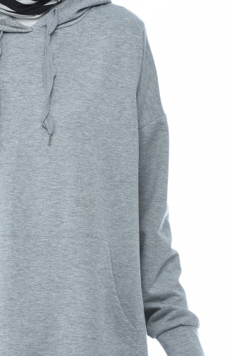 Sweatshirt mit Kapuze 6388-02 Grau 6388-02