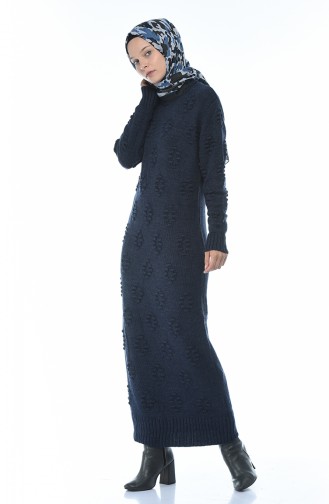 Tricot Dress Navy Blue 0930-01