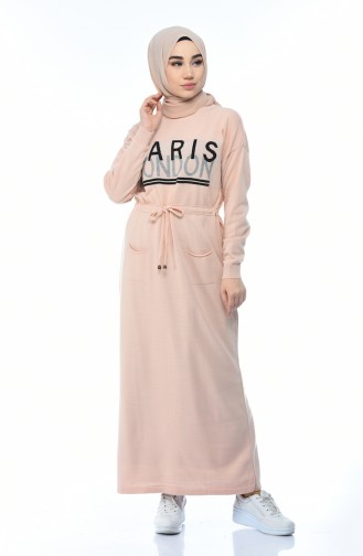 Powder Hijab Dress 8059-02