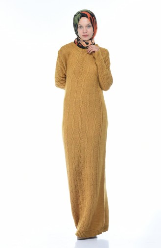 Mustard Hijab Dress 1908-01