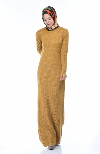 Mustard Hijab Dress 1908-01