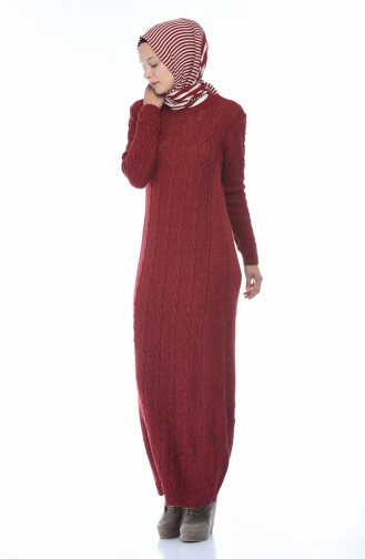 Claret Red Hijab Dress 1908-10