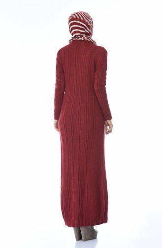 فستان أحمر كلاريت 1908-10