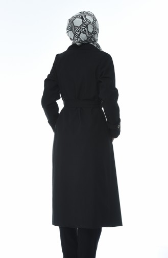 Gabardin Kumaş Trençkot 1235-01 Siyah