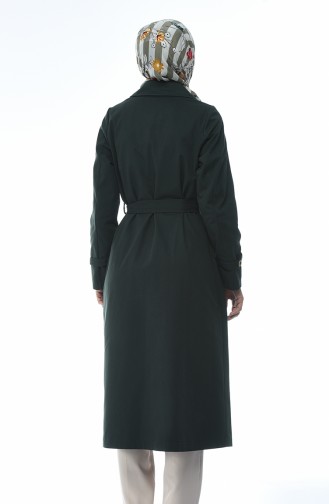 Trenchcoat aus Gabardine-Stoff 1235-04 Smaragdgrün 1235-04