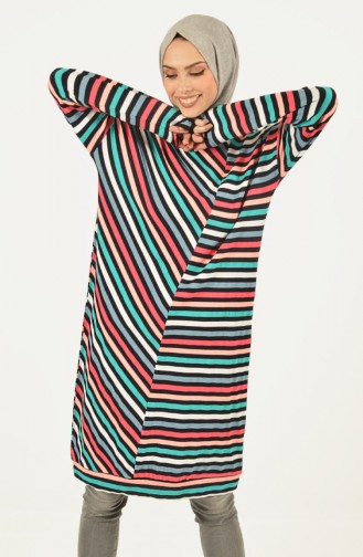 Striped Tunic Turquoise Powder 1474-01