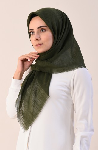 وشاح قطني سادة كاكي 2377-03