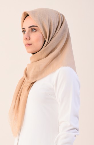 وشاح قطني سادة بيج 2377-05